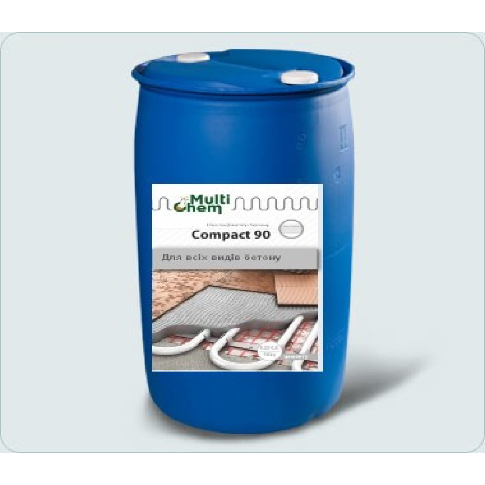 Пластификатор Тёплый пол Compact 90 Euro для бетона стяжки бочка 200 л