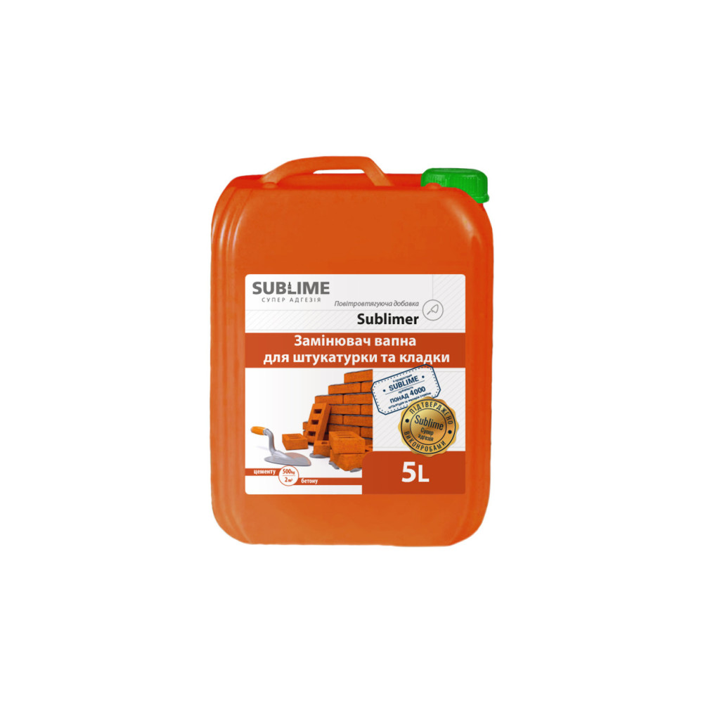 Заменитель извести для кладки и штукатурки Sublimer Euro, 5 л