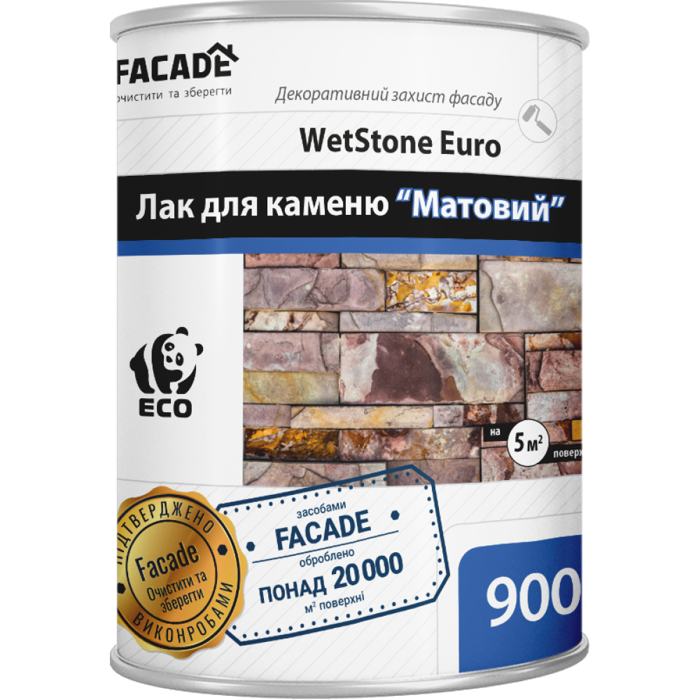 Лак алкидный матовый WetStone Euro, 900 мл